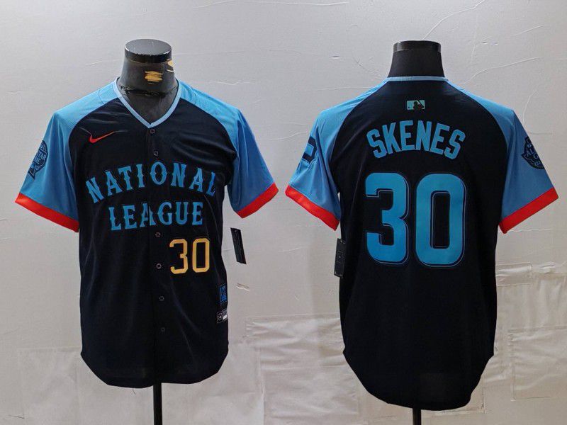 Men Pittsburgh Pirates #30 Skenes Blue All star 2024 Nike MLB Jersey style 5->pittsburgh pirates->MLB Jersey